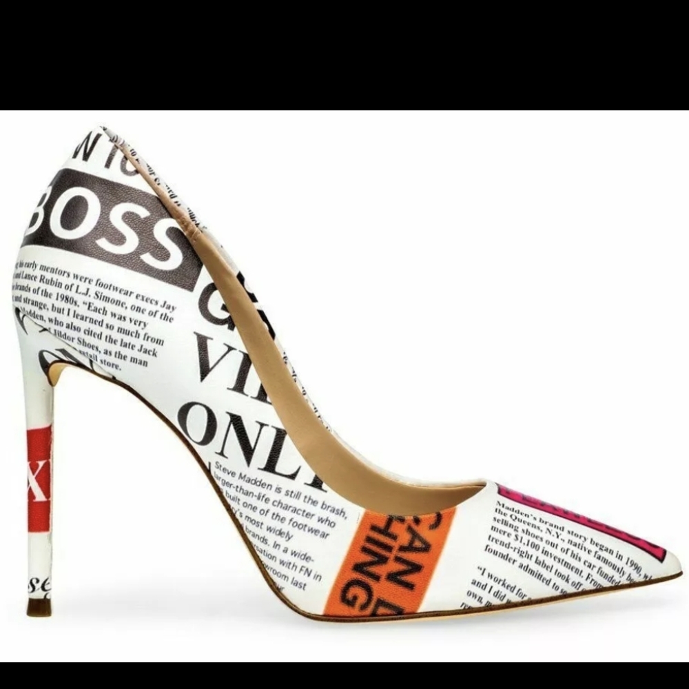 Steve Madden Red and Orange Heels with Bold Design